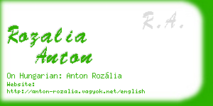 rozalia anton business card