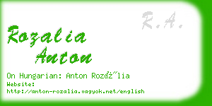 rozalia anton business card